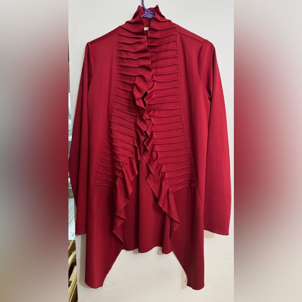 Fever Wine Red Cardigan Size Small